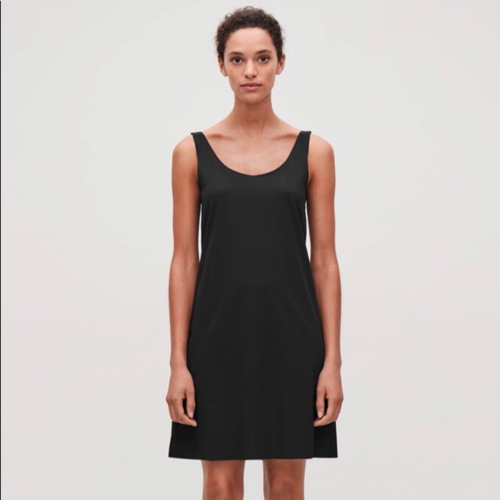 COS Black Seamless Slip Dress